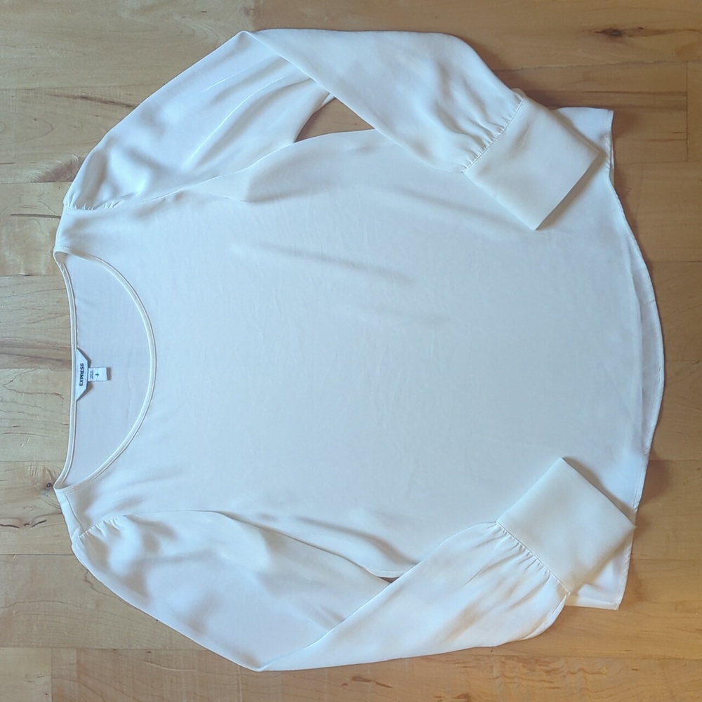 Euc/Nwot Express Puff Sleeve Button-Cuff Top